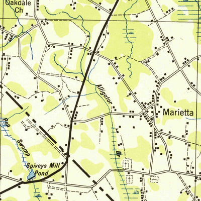 United States Geological Survey Fair Bluff, NC-SC (1943, 62500-Scale) digital map