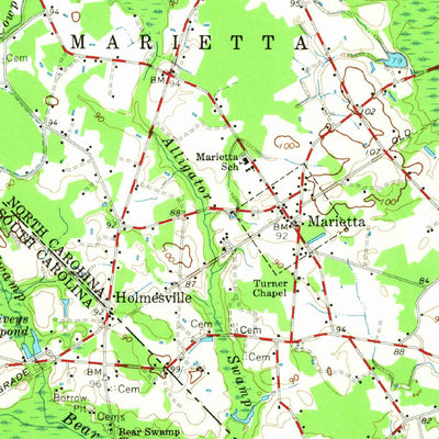 United States Geological Survey Fair Bluff, NC-SC (1962, 62500-Scale) digital map