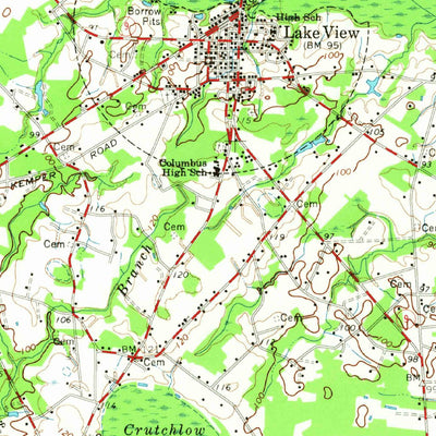 United States Geological Survey Fair Bluff, NC-SC (1962, 62500-Scale) digital map