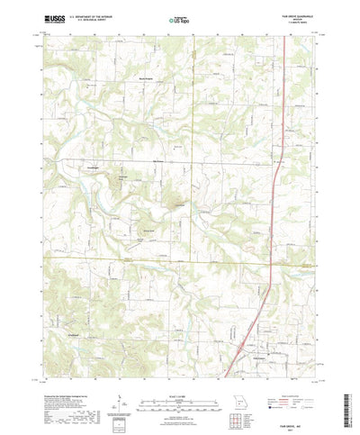 United States Geological Survey Fair Grove, MO (2021, 24000-Scale) digital map