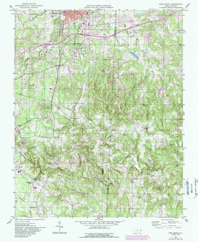 United States Geological Survey Fair Grove, NC (1951, 24000-Scale) digital map