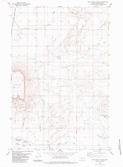 United States Geological Survey Fair Haven Colony, MT (1983, 24000-Scale) digital map
