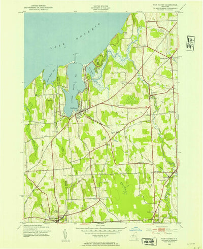 United States Geological Survey Fair Haven, NY (1943, 24000-Scale) digital map