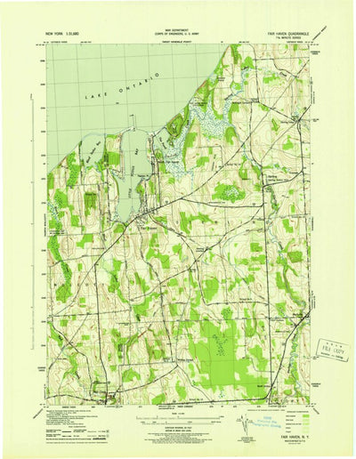 United States Geological Survey Fair Haven, NY (1943, 31680-Scale) digital map