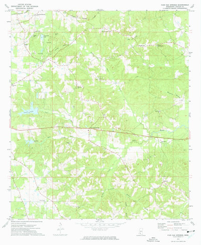 United States Geological Survey Fair Oak Springs, MS (1972, 24000-Scale) digital map