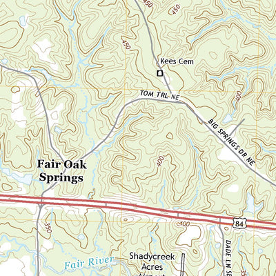 United States Geological Survey Fair Oak Springs, MS (2020, 24000-Scale) digital map
