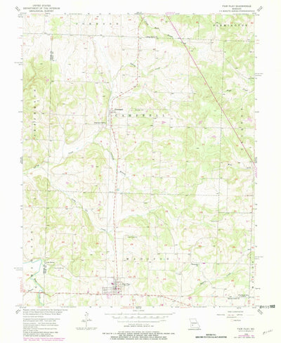 United States Geological Survey Fair Play, MO (1956, 24000-Scale) digital map
