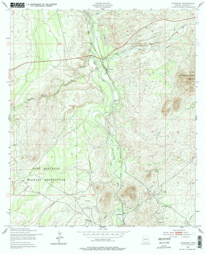 United States Geological Survey Fairbank, AZ (1952, 24000-Scale) digital map