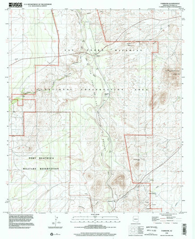 United States Geological Survey Fairbank, AZ (1996, 24000-Scale) digital map