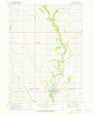 United States Geological Survey Fairbank, IA (1971, 24000-Scale) digital map