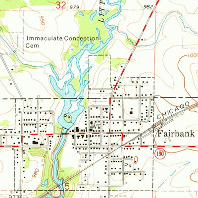 United States Geological Survey Fairbank, IA (1971, 24000-Scale) digital map