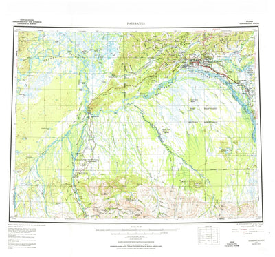 United States Geological Survey Fairbanks, AK (1952, 250000-Scale) digital map