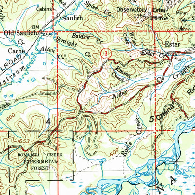 United States Geological Survey Fairbanks, AK (1956, 250000-Scale) digital map