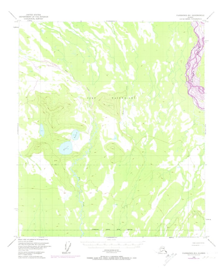 Fairbanks B-1, AK (1950, 63360-Scale) Map by United States Geological  Survey