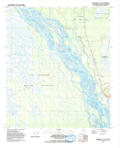 United States Geological Survey Fairbanks C-1 SE, AK (1992, 25000-Scale) digital map