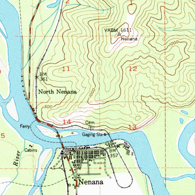United States Geological Survey Fairbanks C-5, AK (1950, 63360-Scale) digital map