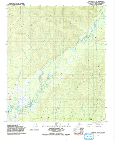 United States Geological Survey Fairbanks D-1 NE, AK (1992, 25000-Scale) digital map