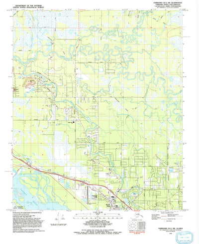 United States Geological Survey Fairbanks D-1 SW, AK (1992, 25000-Scale) digital map