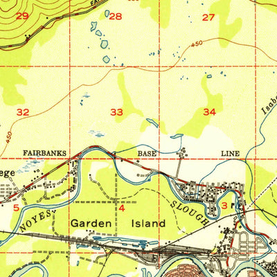 United States Geological Survey Fairbanks D-2, AK (1952, 63360-Scale) digital map