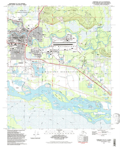 United States Geological Survey Fairbanks D-2 SE, AK (1992, 25000-Scale) digital map