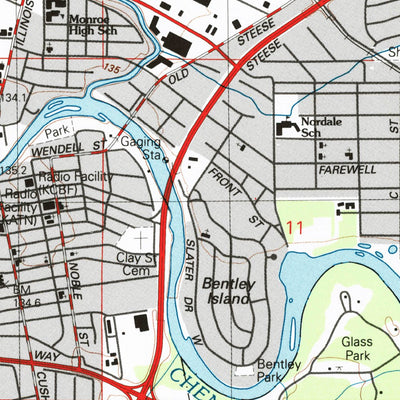 United States Geological Survey Fairbanks D-2 SE, AK (1992, 25000-Scale) digital map