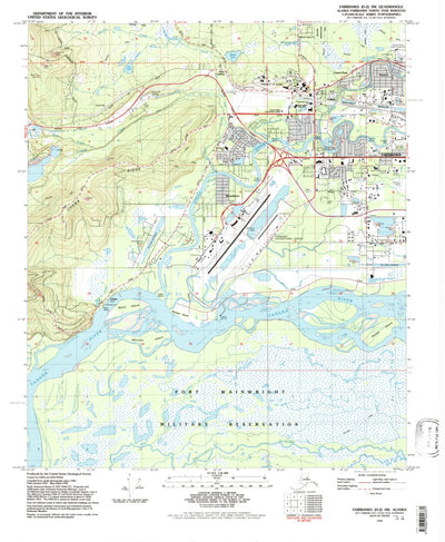 United States Geological Survey Fairbanks D-3 SW, AK (1992, 25000-Scale) digital map