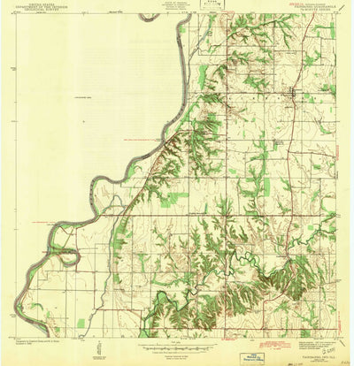 United States Geological Survey Fairbanks, IN-IL (1942, 24000-Scale) digital map