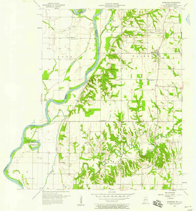 United States Geological Survey Fairbanks, IN-IL (1957, 24000-Scale) digital map