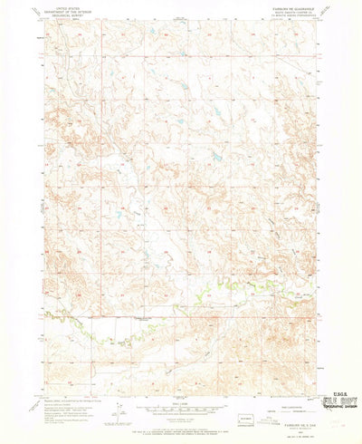 United States Geological Survey Fairburn NE, SD (1957, 24000-Scale) digital map