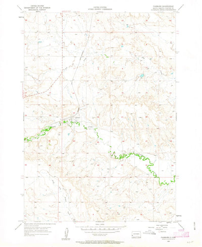 United States Geological Survey Fairburn, SD (1957, 24000-Scale) digital map
