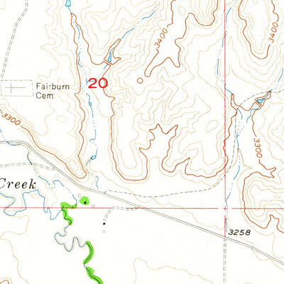 United States Geological Survey Fairburn, SD (1957, 24000-Scale) digital map