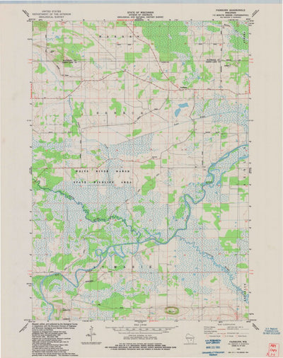 United States Geological Survey Fairburn, WI (1984, 24000-Scale) digital map