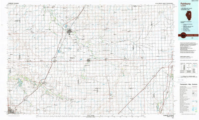 United States Geological Survey Fairbury, IL (1985, 100000-Scale) digital map