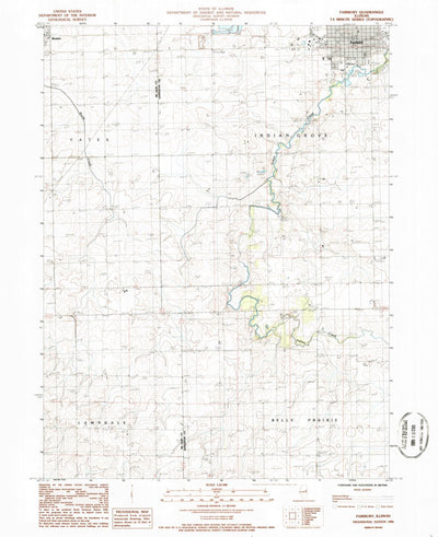 United States Geological Survey Fairbury, IL (1986, 24000-Scale) digital map