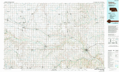 United States Geological Survey Fairbury, NE-KS (1985, 100000-Scale) digital map