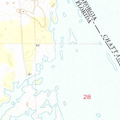 United States Geological Survey Fairchild, GA-FL (1955, 24000-Scale) digital map