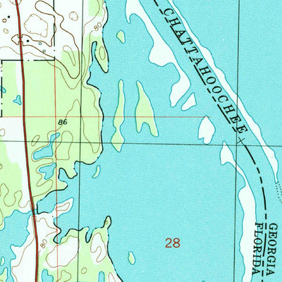 United States Geological Survey Fairchild, GA-FL (1994, 24000-Scale) digital map