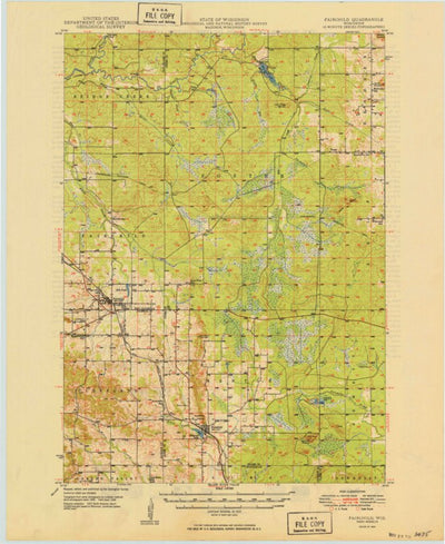 United States Geological Survey Fairchild, WI (1949, 62500-Scale) digital map