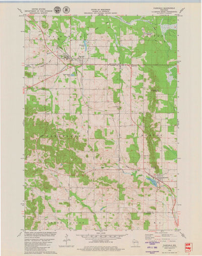 United States Geological Survey Fairchild, WI (1979, 24000-Scale) digital map