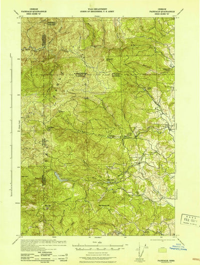 United States Geological Survey Fairdale, OR (1942, 62500-Scale) digital map