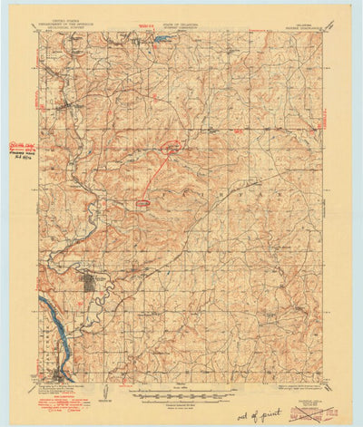 United States Geological Survey Fairfax, OK (1932, 62500-Scale) digital map