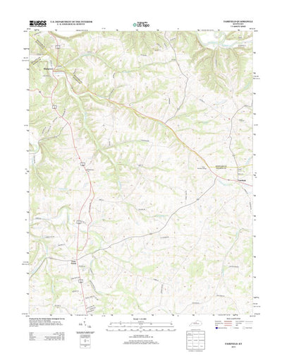 United States Geological Survey Fairfield, KY (2013, 24000-Scale) digital map