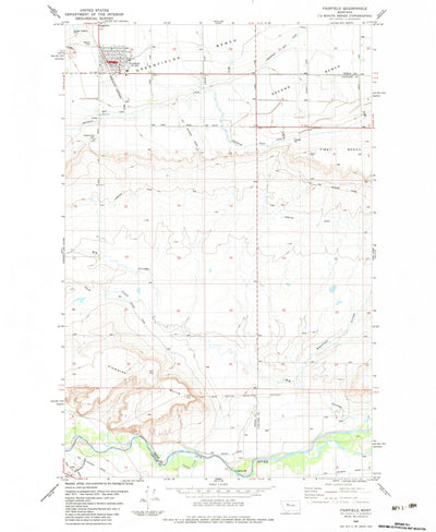 United States Geological Survey Fairfield, MT (1983, 24000-Scale) digital map