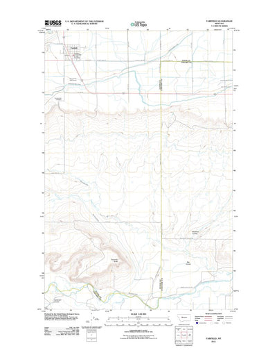 United States Geological Survey Fairfield, MT (2011, 24000-Scale) digital map