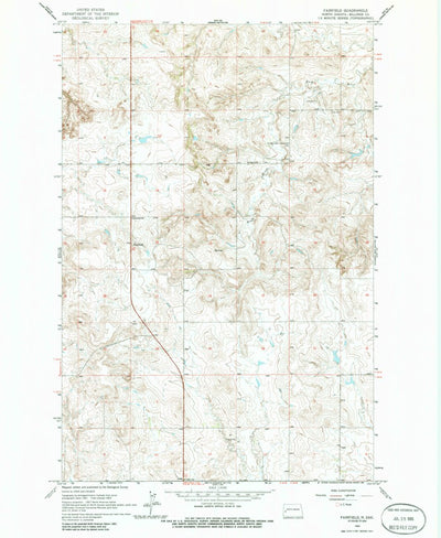 United States Geological Survey Fairfield, ND (1963, 24000-Scale) digital map