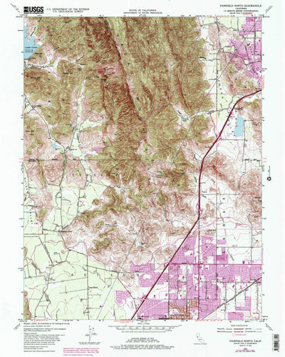 United States Geological Survey Fairfield North, CA (1951, 24000-Scale) digital map