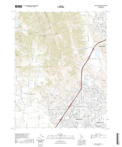United States Geological Survey Fairfield North, CA (2021, 24000-Scale) digital map