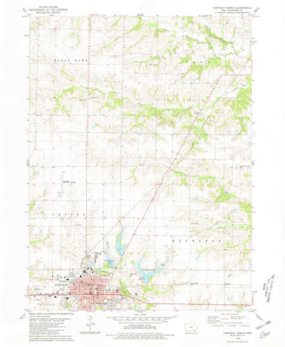 United States Geological Survey Fairfield North, IA (1980, 24000-Scale) digital map