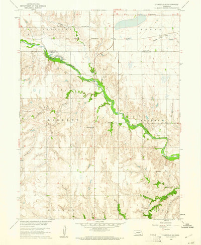 United States Geological Survey Fairfield SE, NE (1960, 24000-Scale) digital map