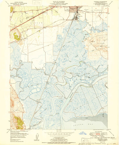 United States Geological Survey Fairfield South, CA (1950, 24000-Scale) digital map